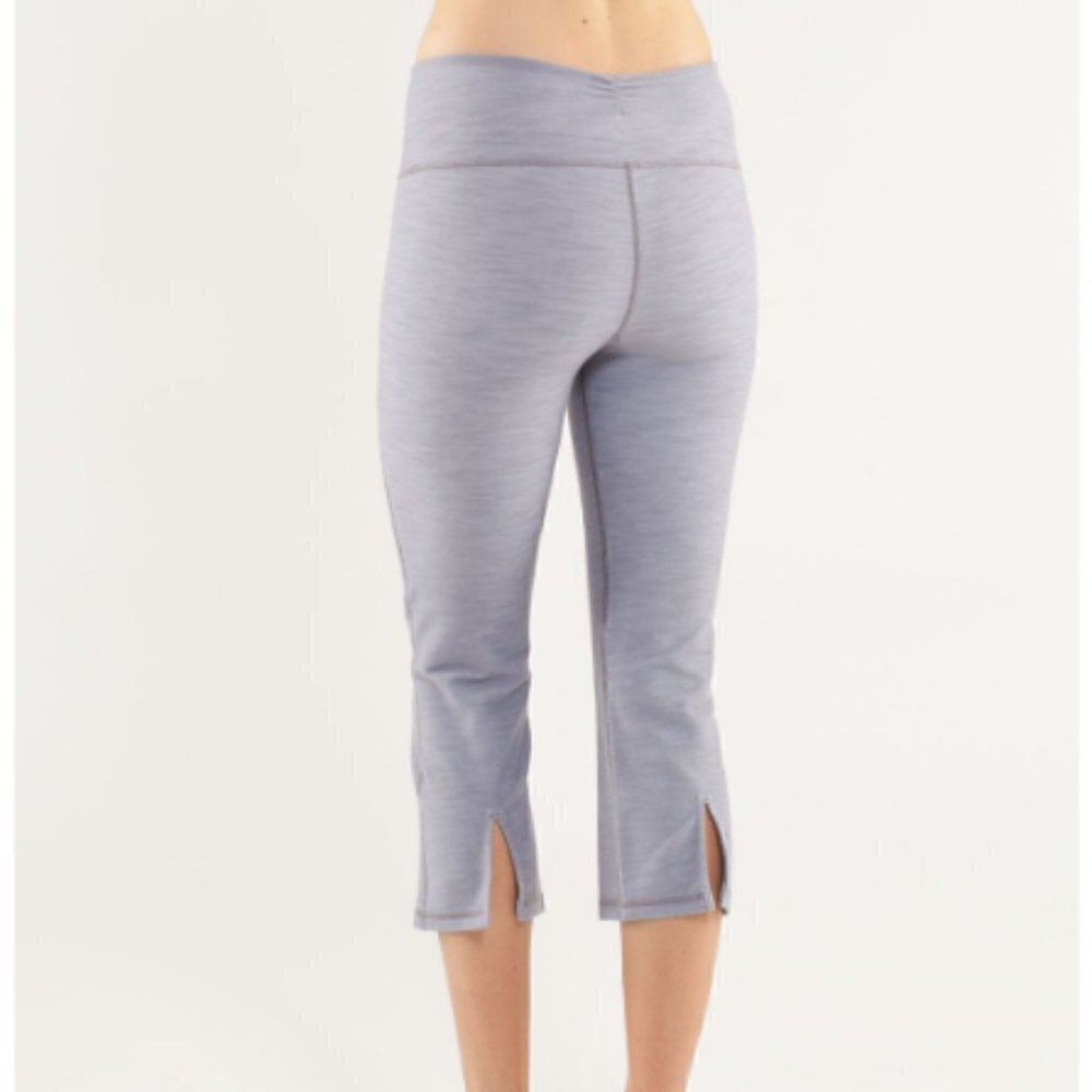 Lululemon Gather and Crow Fossil White Slub Crop - Picture 2 of 10